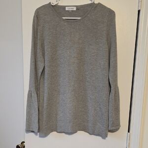 Calvin Klein Heather Gray Knit Top